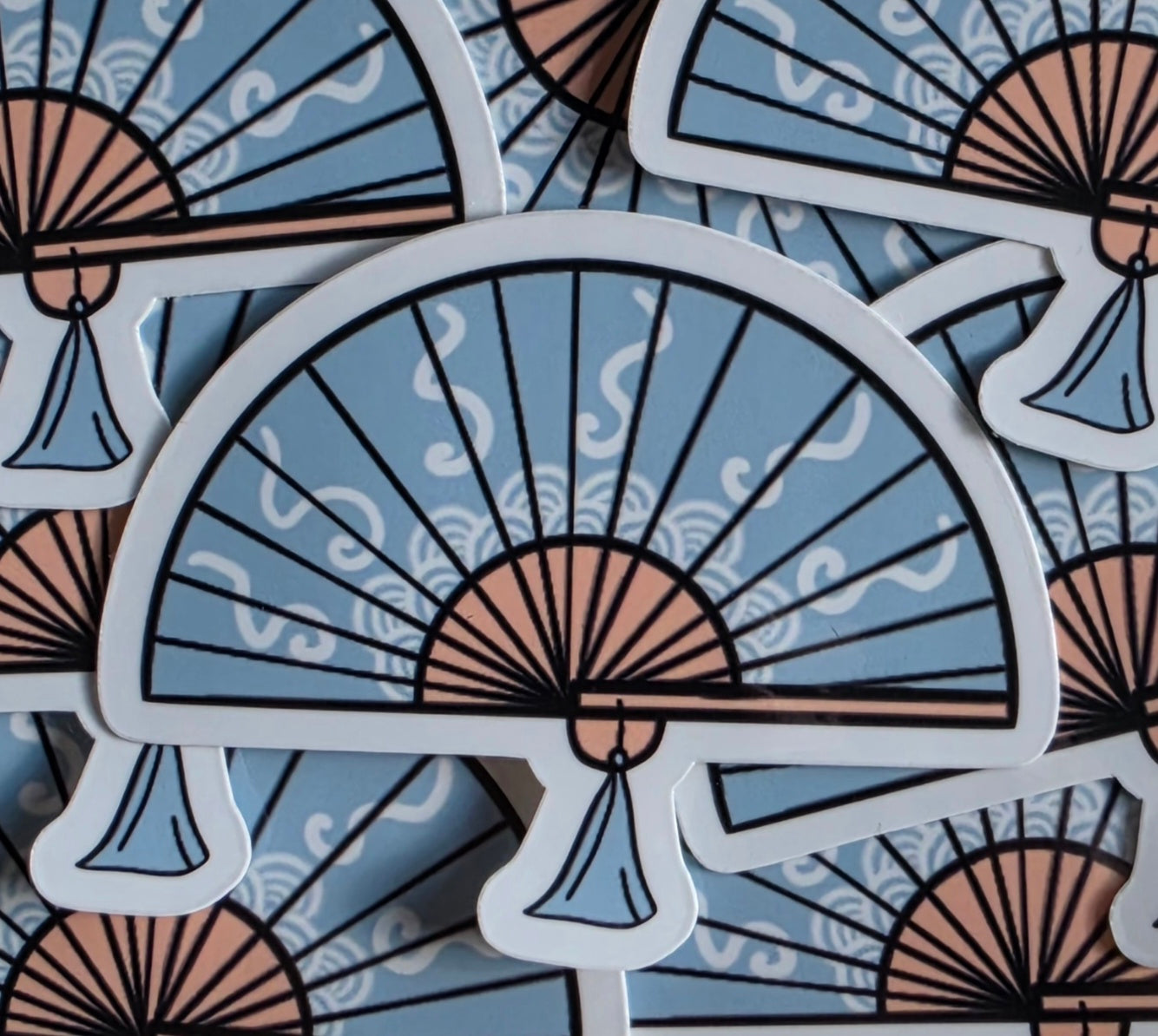 Blue Fan Sticker