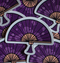 Purple Fan Sticker